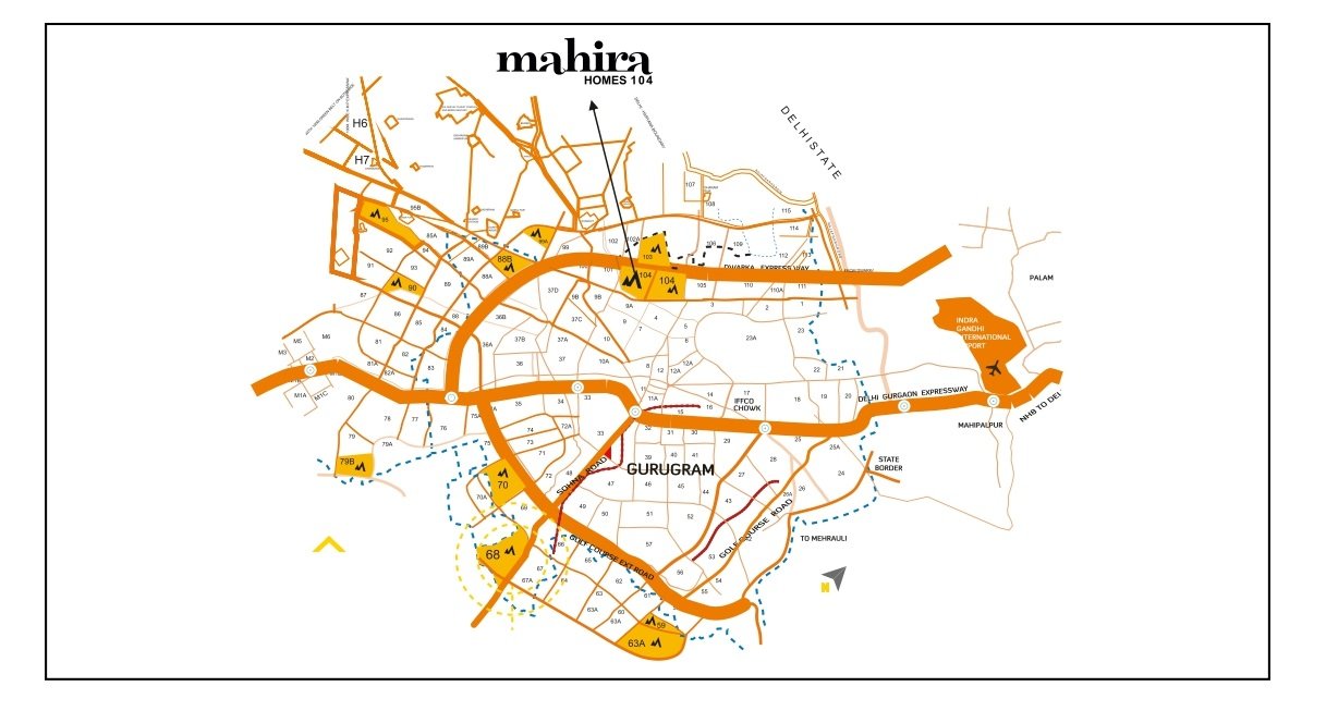 Mahira Homes 104 Location Map