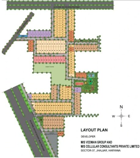 Vedmaan-south-city-ddjay-affordable-plots-sector-36-jhajjar-site-plan-2
