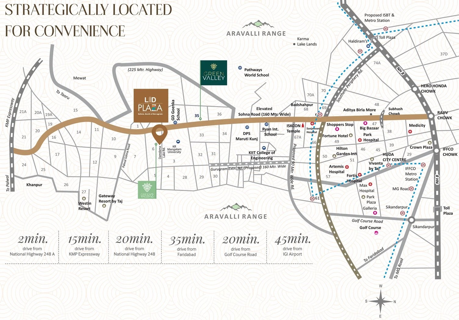 Lid-plaza-affordable-shops-sector-6-sohna-location-map