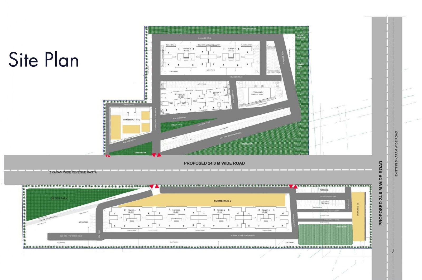 Nakshatra Arcade Site Plan
