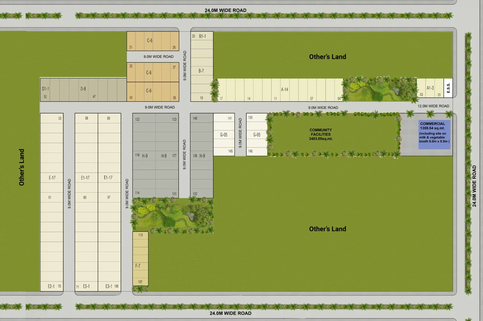 Lykehomes-avenue-ddjay-affordable-plots-sector-3-farukhnagar-site-plan