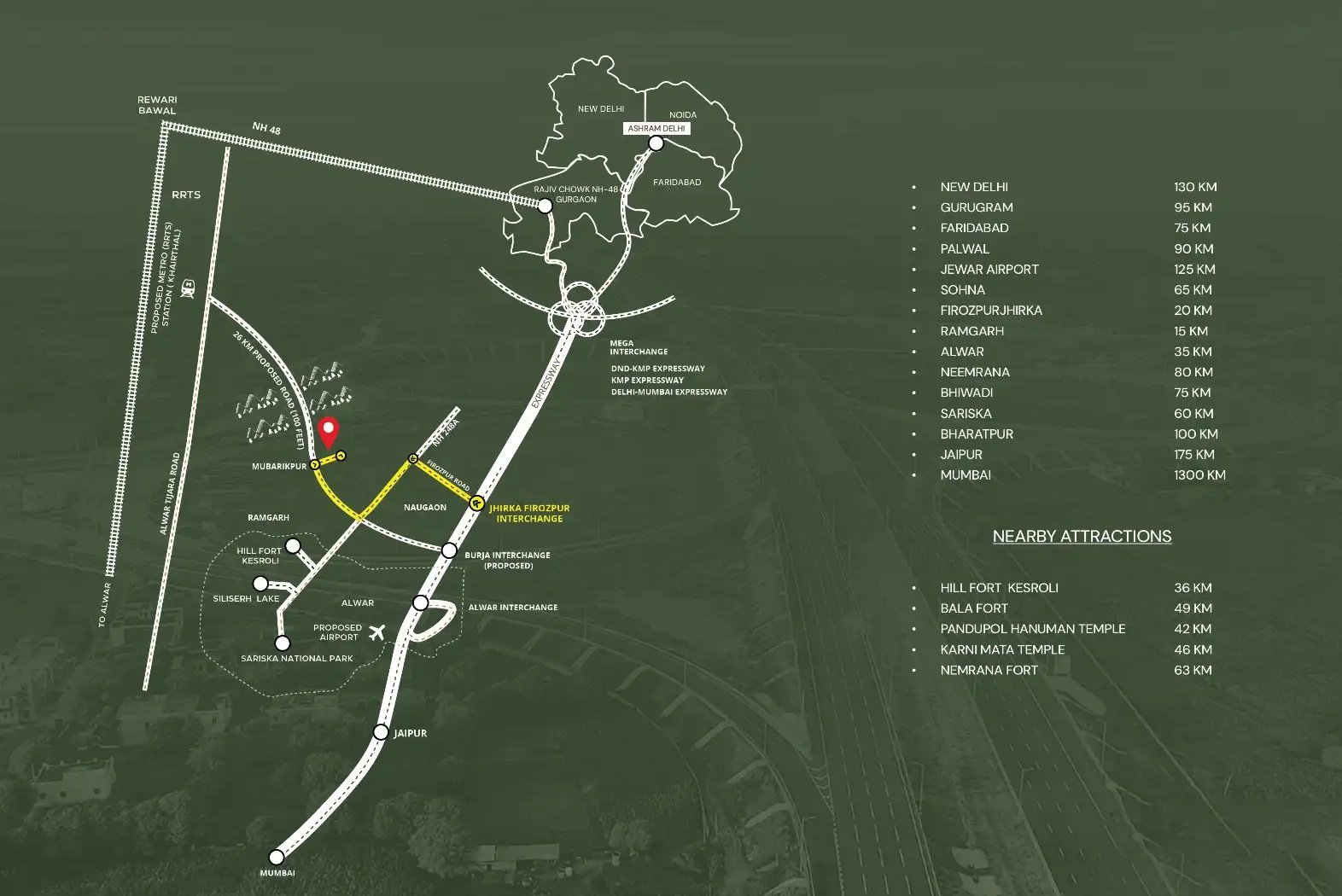 Ravista Vedic Valley Location Map
